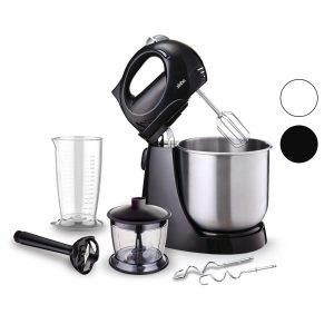 INOX TASLI MİKSER - BLENDER SETİ 5 KADEME HIZ+TURBO HAMUR YOĞURMA+ KASE 300W600ML HAZNE700ML ÖLÇÜ KABI SMX-2731 (5296)
