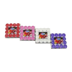 32PCS RENKLİ TEA LİGHT YUVARLAK MUM MİX - HERHANGİ BİR RENK GÖNDERİLİR (5296)