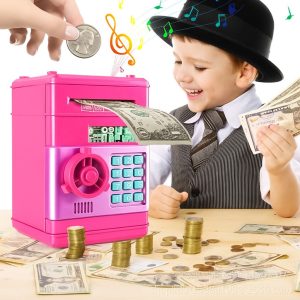 Elektronik Şifreli Kasa Otomatik Kağıt Para Alan ATM Kumbara (5296)