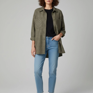 Çift cepli oduncu gömlek vizon ha1212789