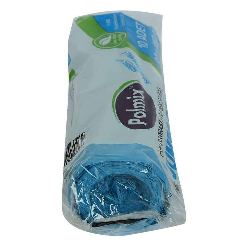 Çöp Torbası Jumbo Boy 80x110Cm 220Gr 27Mikron 90Lt Mavi Rulo 10 Adet - Görsel 3