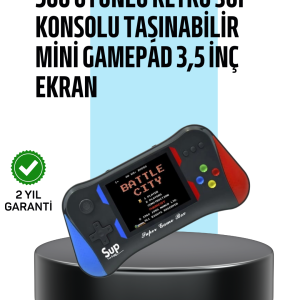 3,5 İnç Ekranlı Taşınabilir El Konsolu – 500 Klasik Oyunla Eğlence Yanınızda