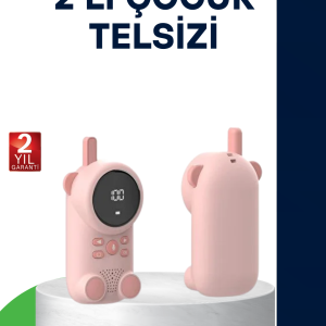 LCD Ekranlı Bebek Telsizi – İki Yönlü Ses, Uzun Menzil, Çocuk Dostu Tasarım