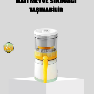 Taşınabilir Katı Meyve Sıkacağı – 45W Güçlü Motor, Çift Kesici Bıçak, USB Şarjlı ve Kompakt Tasarım