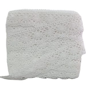 Kopanaki Dantel en 5 cm Badem Model Beyaz 1 Metre