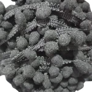 Sıralı Ponpon 1 Metre Siyah