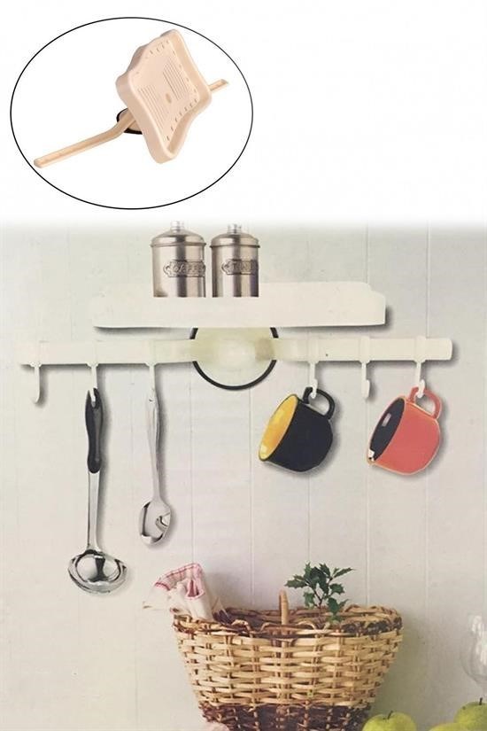 BUFFER® Askılı Raf Çok Fonksiyonlu Mutfak Banyo Tuvalet Tutacak ve Raf - Görsel 3