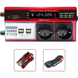 12v 2000w Modifiye Sinüs İnverter Araç Ve Güneş Enerjisi Uyumlu, Çift Usb, Çift Priz Ve Çakmaklık