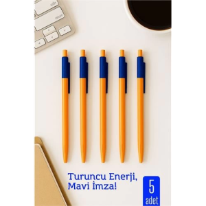 BFS  Tükenmez Kalem Mavi Ofis ve Okul İçin Pratik Yazım 5 li PAKET
