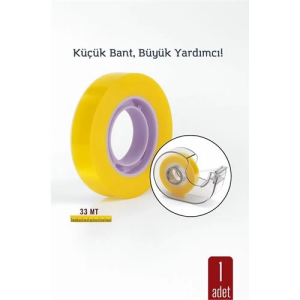 BFS  Para Bandı Küçük Makinelere 12MM 33 mt Küçük Makine Bandı – Şeffaf Bant | Masa Üstü Dispenser Uyumlu