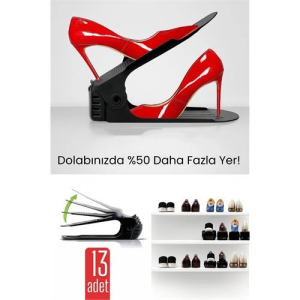 BFS 13'lü Ayakkabı Düzenleyici Set – Çift Katlı Tasarım | Dolap İçi Alan Tasarrufu | Ayarlanabilir Yükseklik