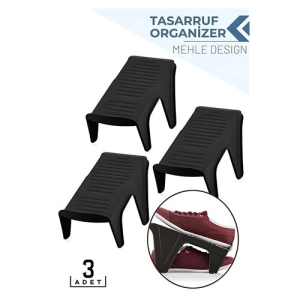 BFS 3’lü Ayakkabı Düzenleyici Set – Çift Katlı Tasarım | Dolap İçi Alan Tasarrufu | Kaymaz Yüzey