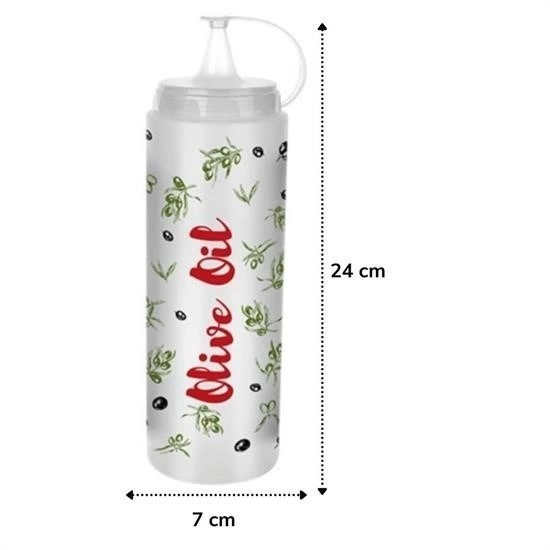Şeffaf Kapaklı Sızdırmaz Yağlık Sosluk Şişesi Plastik Yağdanlık Master Chef AP-9471 - Görsel 2