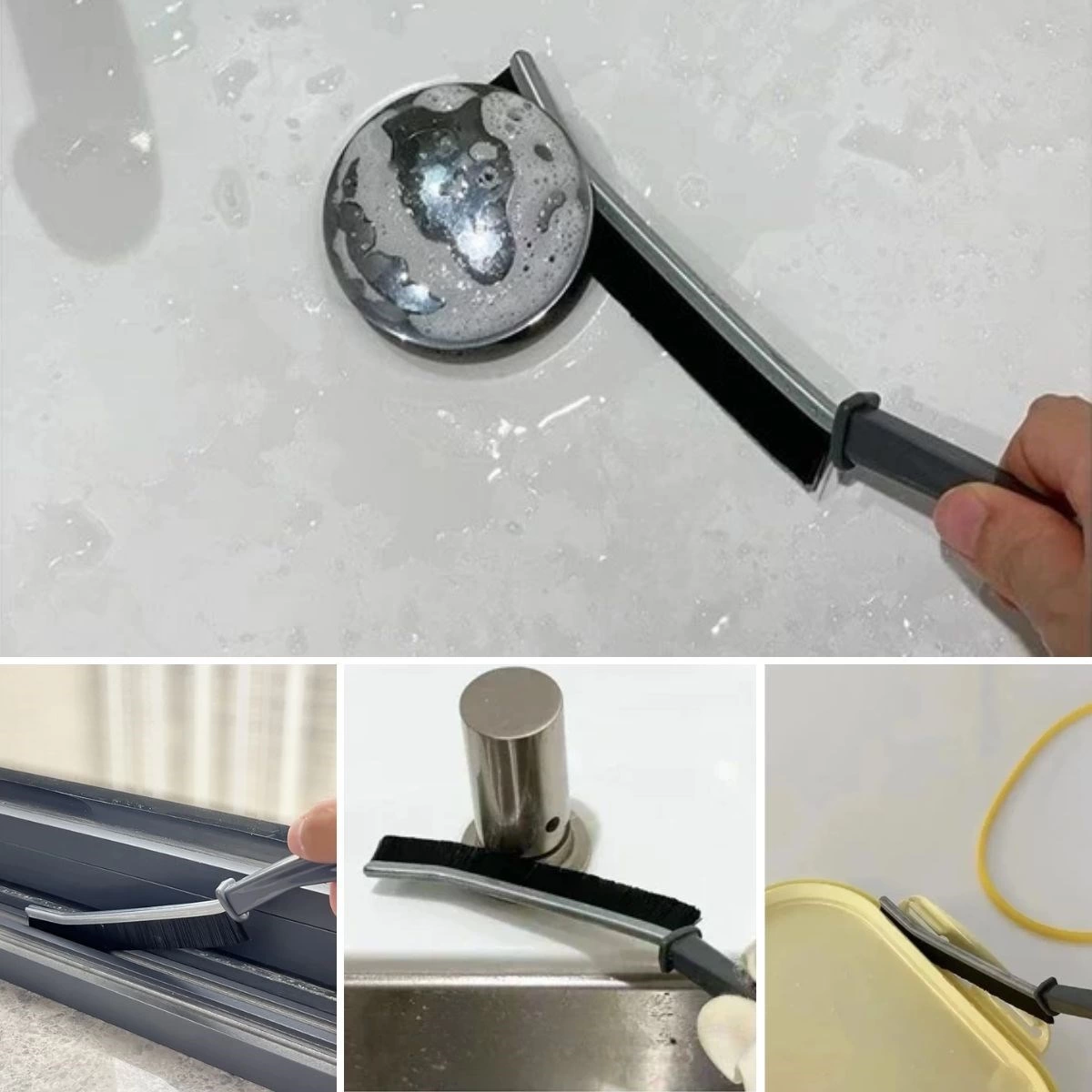 2li Çok Amaçlı Multi Ince Temizlik Fırçası Derz Arası Banyo Mutfak Lavabo Detay Temizleme Fırçası - Görsel 3