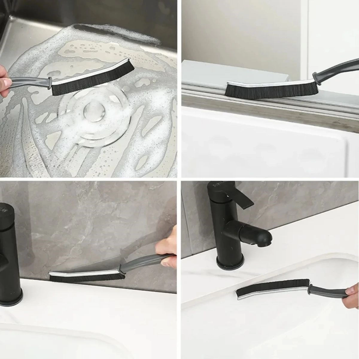 2li Çok Amaçlı Multi Ince Temizlik Fırçası Derz Arası Banyo Mutfak Lavabo Detay Temizleme Fırçası - Görsel 4