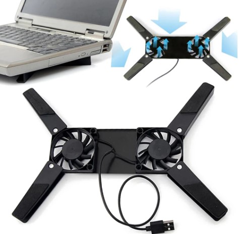 Katlanabilir Laptop Soğutucu 2 fanlı (5296) - Görsel 4