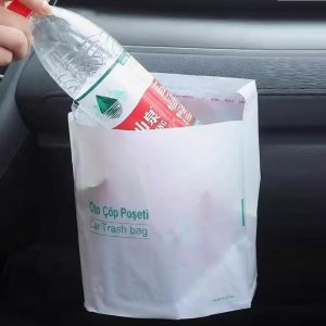 Pratik Su Geçirmez Oto Araba Çöp Poşeti Yapışkanlı 20 Adet (5296)