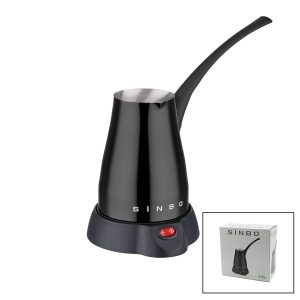 SİYAH ELEKTİRKLİ CEZVE TÜRK KAHVE MAKİNESİ 5 FİNCAN - 400ML HAZNE PASLANMAZ ÇELİK 360 DERECE DÖNEBİLME SCM-2960 (5296)