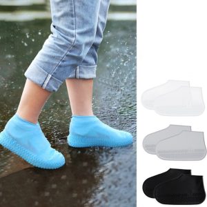 Silikon Ayakkabı Kılıfı Kaymaz Su Kir Geçirmez L Beden Siyah (5224)