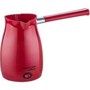 AWOX CAFFEEN KIRMIZI ELEKTRİKLİ CEZVE TÜRK KAHVESİ MAKİNESİ PLASTİK ÇİFT AĞIZ 0.4LT - 5 FİNCAN 1000W (5224)
