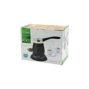 KİWİ KCM-7514 CAM ELEKTRİKLİ CEZVE TÜRK KAHVE MAKİNESİ 360 DERECE DÖNEBİLEN TABAN 6 FİNCAN 1000W 400ML 304 ÇELİK GİZLİ REZİSTANS (5224)