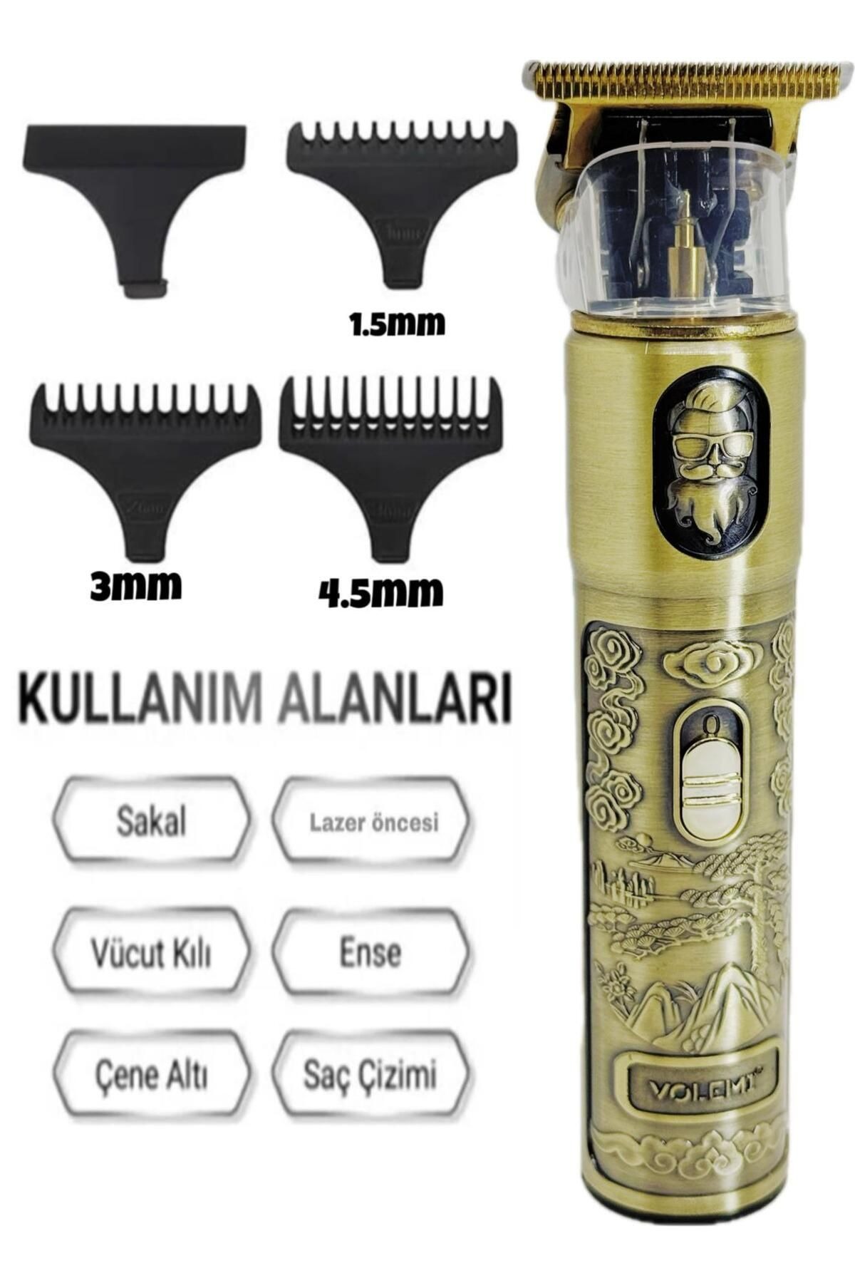 Dijital Göstergeli Saç Sakal Tıraş Makinesi - Sıfıra Yakın - IP-1949 (5224) - Görsel 4