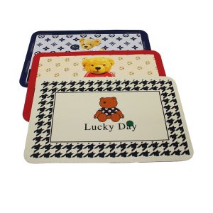 DİKDÖRTGEN SU EMİCİ - SİHİRLİ BANYO PASPASI RENKLİ DESENLİ - RESİMLİ ELASTİK 57 X 37.5CM (5224)