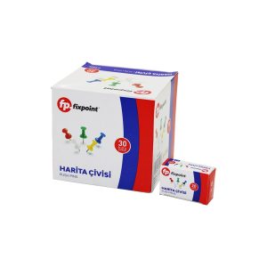 600 ADET HARİTA ÇİVİSİ RENKLİ = 20PCS X 30 (5296)