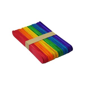 50 PCS RENKLİ AHŞAP ELİŞİ ÇUBUK (5296)
