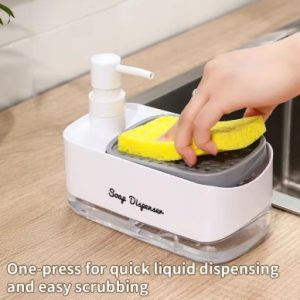 Çift Hazneli Sıvı Sabunluk, Süngerlik ve Otomatik Deterjanlık (5296)