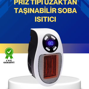BFS Uzaktan Kumandalı Priz Tipi Seramik Isıtıcı Zaman Ayarlı