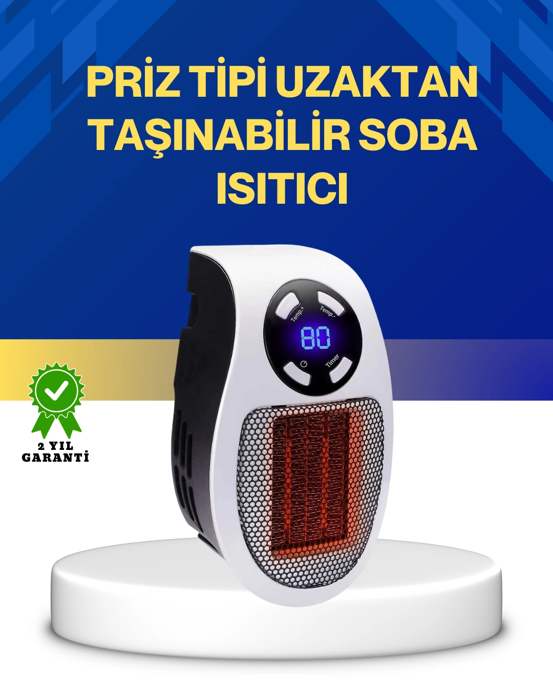 BFS Uzaktan Kumandalı Priz Tipi Seramik Isıtıcı Zaman Ayarlı