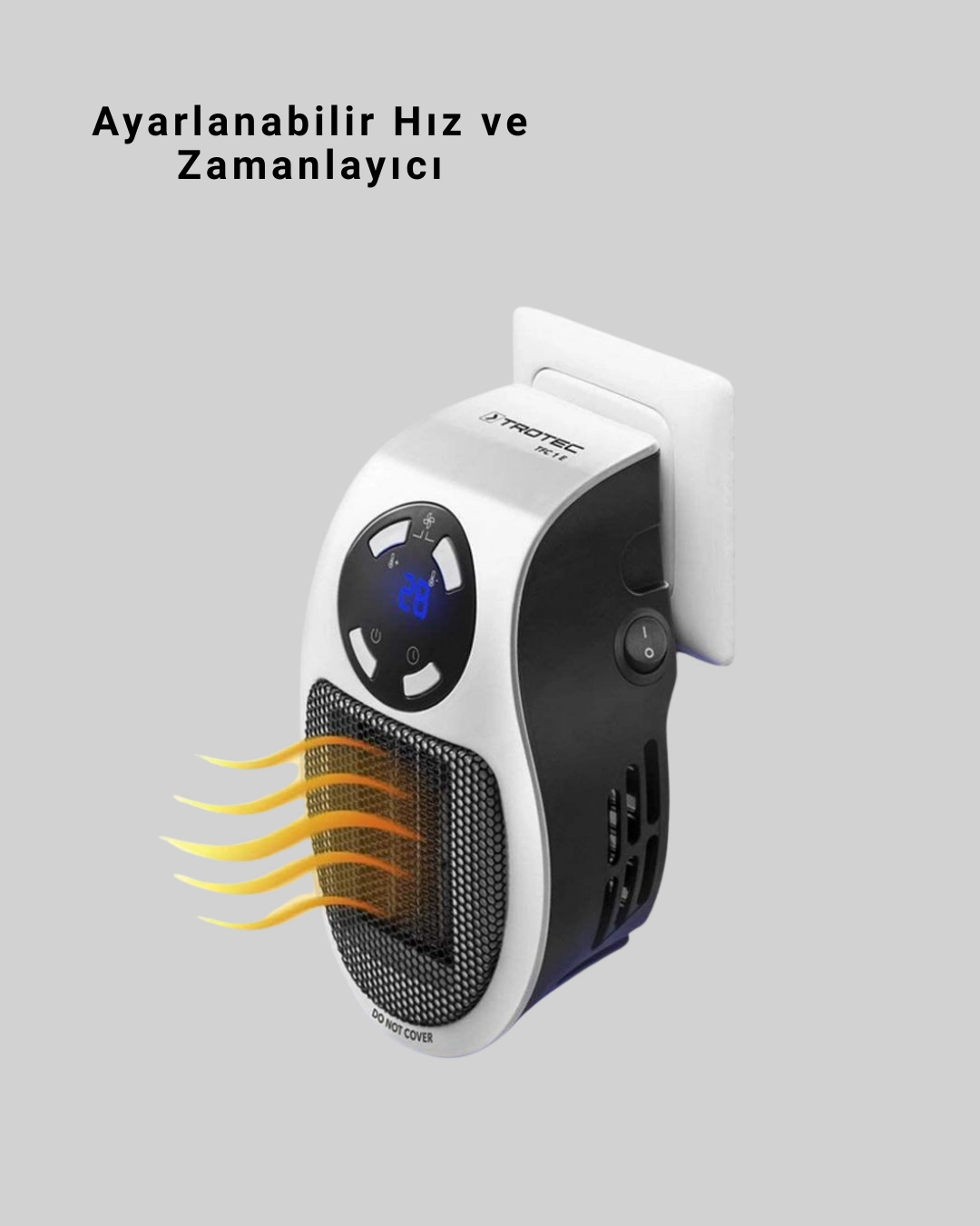 BFS Uzaktan Kumandalı Priz Tipi Seramik Isıtıcı Zaman Ayarlı - Görsel 3