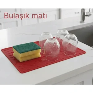 Silikon Bulaşık Kurulama Matı 30*40 cm Gıdaya Uygun Uzun Ömürlü (5296)