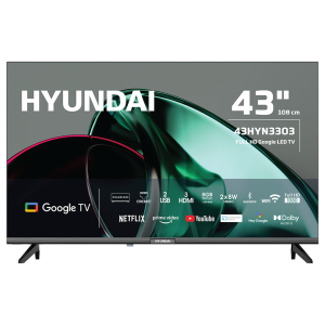 HYUNDAI 43HYN3303, 43" 109cm, Full HD, Dahili Wi-Fi, Dahili Uydu Alıcılı, Android, Google TV, Led Televizyon