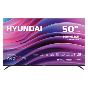 HYUNDAI 50HYN2205, 50" 127cm, 4K Ultra HD, Dahili Wi-Fi, Dahili Uydu Alıcılı, Smart Led Televizyon