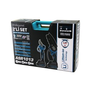 PROFESYONEL 2 PCS SET 6 İNÇ - 8 İNÇ BUDAMA DAL KESME TESTERE=ŞARJLI - ZİNCİRLİ + BAĞ MAKASI KÖMÜRLÜ 18V-1500MAH AKÜ ASR-1013 (5296)