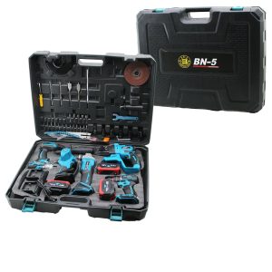 BN-5 5PCS USTA ELEKTRİKLİ ALET SETİ ŞARJLI=36V -5.0Ah MATKAP - HİLTİ - TAŞLAMA - SOMUN SÖKME - DAL BUDAMA TESTERE PLASTİK ÇANTALI (5296)