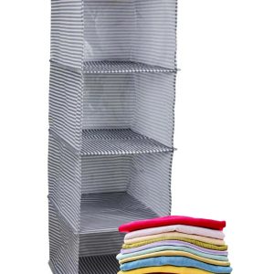  4 Gözlü Dolap Organizer Zebra Model