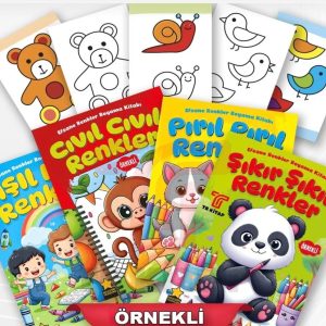 Efsane Renkler ÖRNEKLİ Boyama Kitabı 4 kitap Set