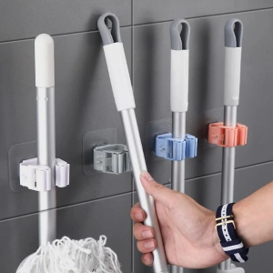 BFS Yapışkanlı Pratik Mop Tutucu 4 Adet Beyaz