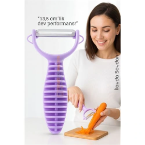 BFS 13,5 cm Ergonomik Sebze Soyacağı – Renkli Tasarım, Paslanmaz Bıçaklı, Konforlu Kullanım