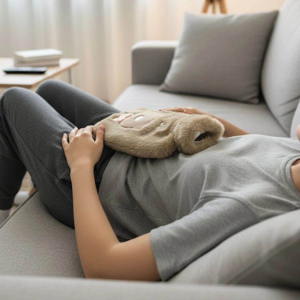Papyonlu Ayıcıklı Kahverengi Figürlü Peluş Sıcak Su Torbası 1 Lt – Yumuşak Kılıf, Uzun Süre Sıcak Tutan Termal Su Torbası - Görsel 2