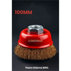 BFS M14 Uyumlu Çanak Tel Fırça 100 mm Profesyonel Pas Sökücü Yüzey Temizleme Diski