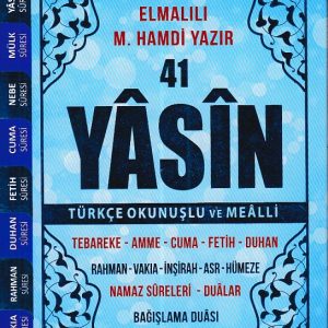 41 Yasin Çanta Boy Türkçe Okunuşlu ve Mealli Mavi Kapak