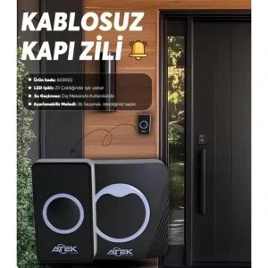 Kablosuz Su Geçirmez Kapı Zili (5296)