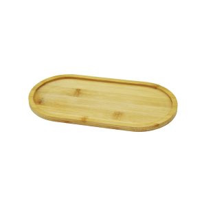 OVAL AHŞAP BAMBU YAĞDANLIK ALTLIK 12X23CM (5296)