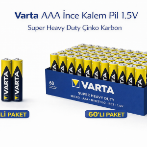 Varta AAA İnce Kalem Pil 1.5V Super Heavy Duty R03 Çinko Karbon