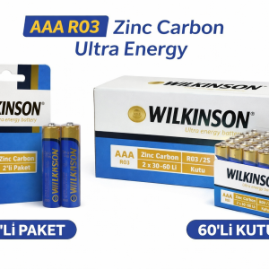Wilkinson AAA R03 İnce Pil Zinc Carbon Ultra Energy