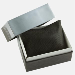 Desenli Saat Kutusu-Gri